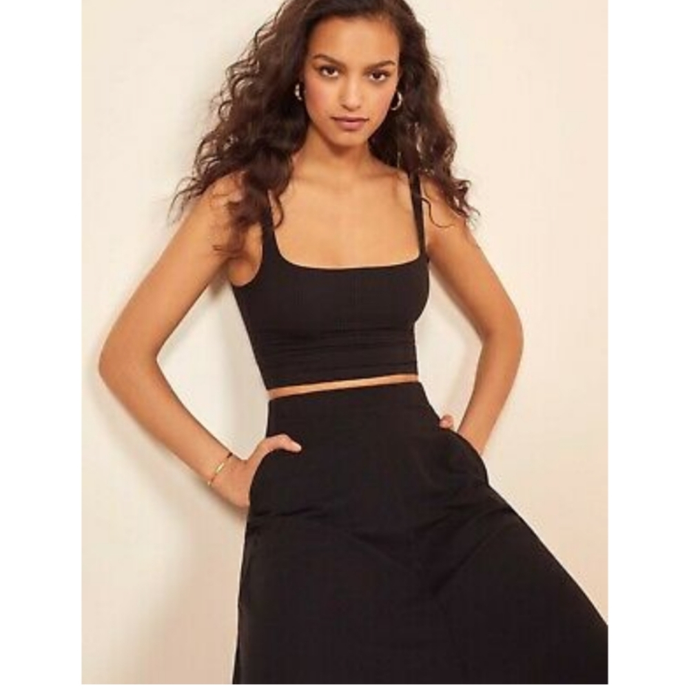 WHITE Reformation Jeans midi skirt